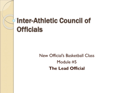Lead Official - Inter-Athletic Council of Officials