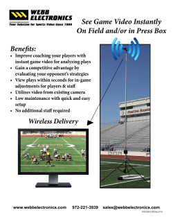 See Game Video Instantly On Field and/or in