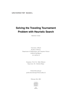 Solving the Traveling Tournament Problem with Heuristic Search