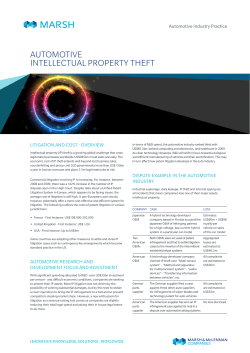 Automotive: Intellectual Property Theft