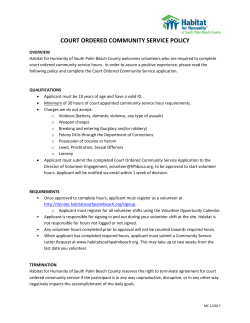 court ordered community service policy