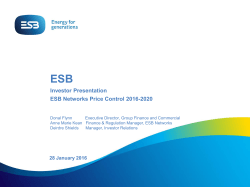 ESB Networks PR4 Price Review Determination