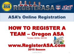 How to register a Team