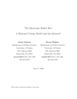 The Electronic Ballot Box: A Rational Voting Model and the Internet1