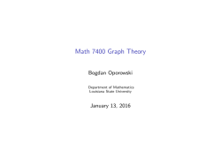 Math 7400 Graph Theory - Math@LSU