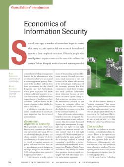 Economics of Information Security