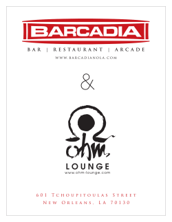 event brochure - Barcadia New Orleans