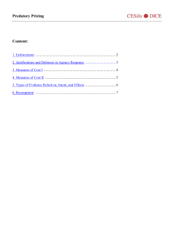 Predatory Pricing - CESifo Group Munich