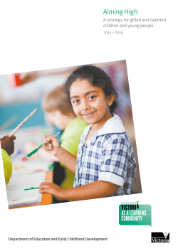 Aiming High: A strategy for Gifted an Talented Young People