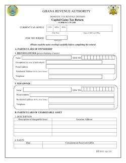 Capital Gains Tax Return - Ghana Revenue Authority