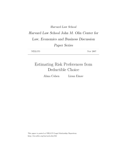 Estimating Risk Preferences from Deductible Choice