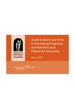 Guide to Assist Law Firms in Developing Pregnancy and Parental