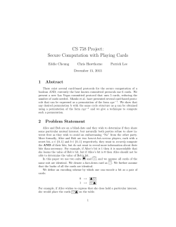 Secure Computation with Playing Cards