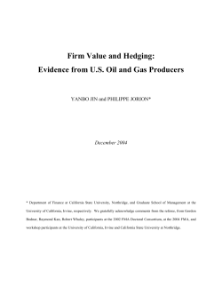 Firm Value and Hedging - The Paul Merage School of Business