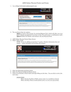 AISD Online Physical Packet and Forms