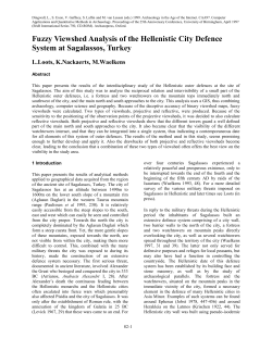 Fuzzy Viewshed Analysis of the Hellenistic City Defence System at