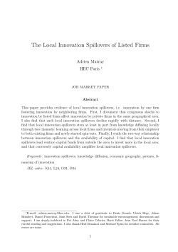 The Local Innovation Spillovers of Listed Firms