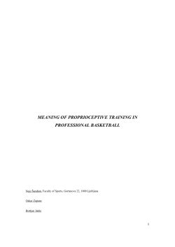 meaning of proprioceptive training in professional basketball