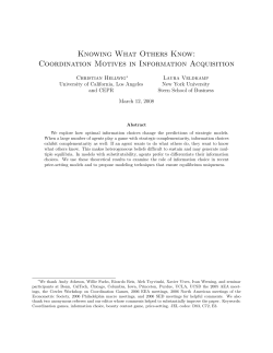 Knowing What Others Know: Coordination Motives in Information