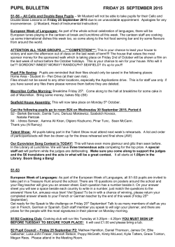 daily bulletin - Elgin Academy