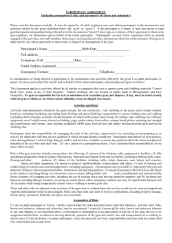 release of liability, waiver of claims, express assumption of risk and