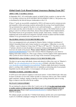 Global Goals Cycle Round Ireland Awareness Raising Event