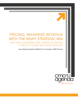 pricing: maximize revenue with the right strategic mix