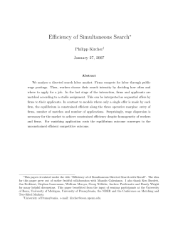Efficiency of Simultaneous Search