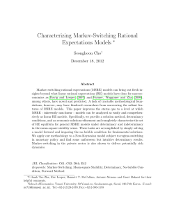 Characterizing Markov-Switching Rational Expectations Models