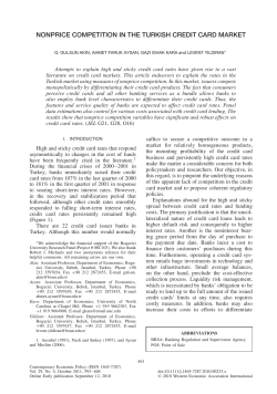 nonprice competition in the turkish credit card market