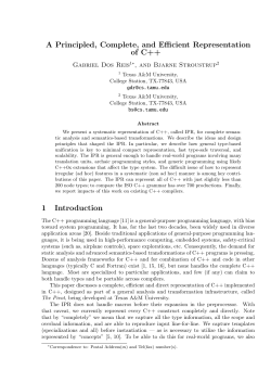 A Principled, Complete, and Efficient Representation of C++