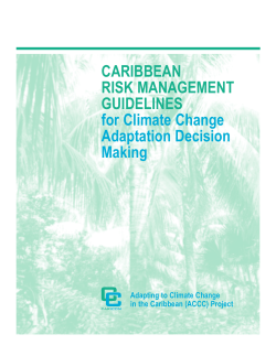 CARIBBEAN RISK MANAGEMENT GUIDELINES for - M