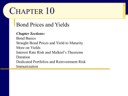Bond Prices and Yields