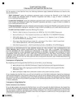 01-CA8652 Credit Cards Class Actions Citigroup, BofA