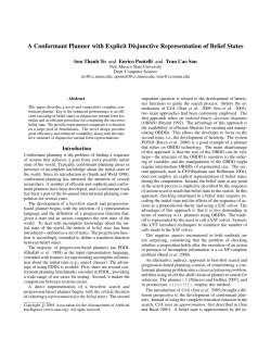 A Conformant Planner with Explicit Disjunctive Representation of