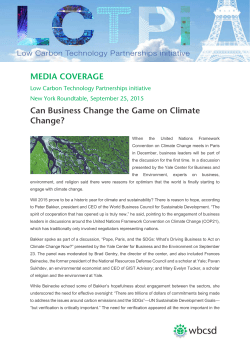 Can Business Change the Game on Climate Change?
