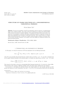 Structure of stable solutions of a one