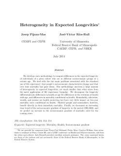Heterogeneity in Expected Longevities