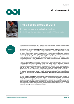 The oil price shock of 2014 - Overseas Development Institute