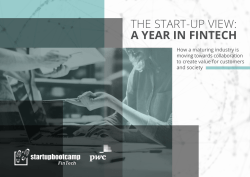 the start-up view: a year in fintech