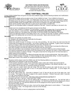 Rule 1: The Game, Field, Players, and Equipment