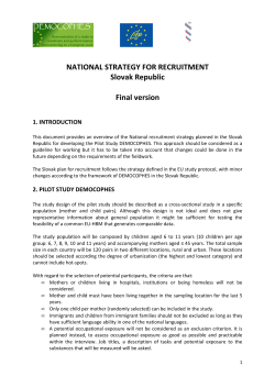NATIONAL STRATEGY FOR RECRUITMENT SK Final version