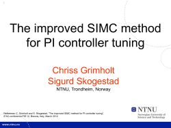 Optimal PI-controller