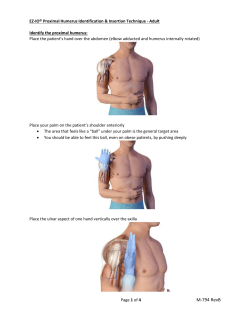 Proximal Humerus Site Identification (Adult)