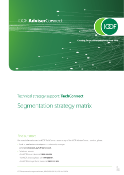 Segmentation strategy matrix