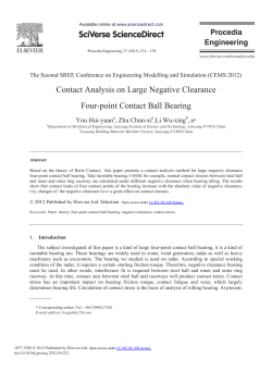 Contact Analysis on Large Negative Clearance Four