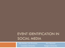 Event Identification in Social Media