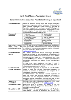 General information about NWTFS 2016