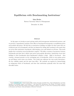 Equilibrium with Benchmarking Institutions