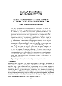 The Relationship between Globalization, Economic Growth and